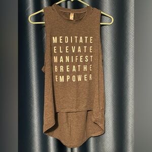 Empowerment grey tank top